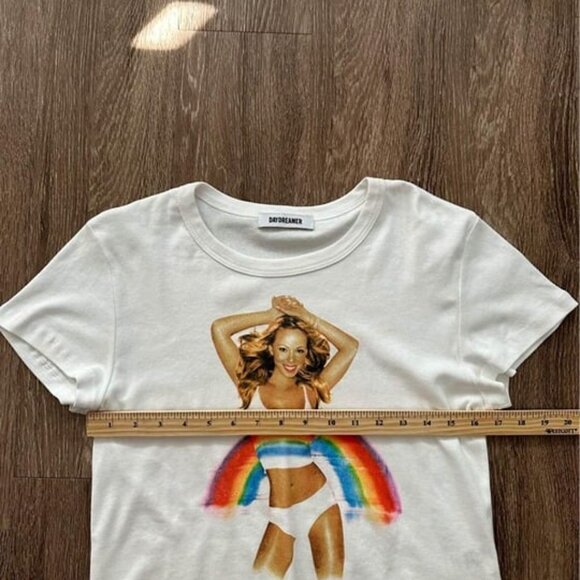 Daydreamer Free People‎ Women’s Mariah Carey Retro Cropped Tee Size M - Picture 7 of 9